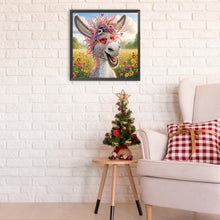 Load image into Gallery viewer, Diamond Painting - Partial Special Shaped - Funny donkey (30*30CM)