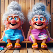 Load image into Gallery viewer, Diamond Painting - Full Round - Funny old lady (30*30CM)