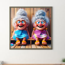 Load image into Gallery viewer, Diamond Painting - Full Round - Funny old lady (30*30CM)