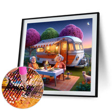 Load image into Gallery viewer, Diamond Painting - Full Round - Camping car old couple (40*40CM)