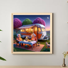 Load image into Gallery viewer, Diamond Painting - Full Round - Camping car old couple (40*40CM)