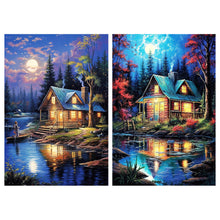 Load image into Gallery viewer, 2pcs Round Diamond Painting Set - Landscape (40*60CM)