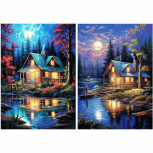 Load image into Gallery viewer, 2pcs Round Diamond Painting Set - Landscape (40*60CM)