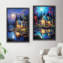 Load image into Gallery viewer, 2pcs Round Diamond Painting Set - Landscape (40*60CM)