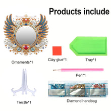 Load image into Gallery viewer, Angel Wing Acrylic Diamond Painting Mirror Kit 5D DIY Diamond Art Tabletop Decor