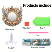 Load image into Gallery viewer, Angel Wing Acrylic Diamond Painting Mirror Kit 5D DIY Diamond Art Tabletop Decor