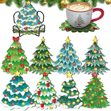 Load image into Gallery viewer, 8 Pcs DIY Diamond Painting Coasters Kits with Holder DIY Diamond Art Coaster Set