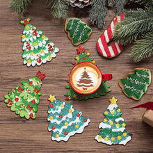 Load image into Gallery viewer, 8 Pcs DIY Diamond Painting Coasters Kits with Holder DIY Diamond Art Coaster Set