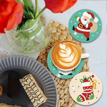 Load image into Gallery viewer, 9Pcs Wooden Christmas Cartoon Diamond Painting Coasters with Holder Gift for Mom