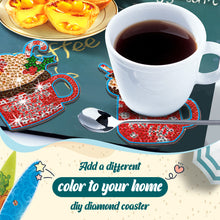 Load image into Gallery viewer, 10Pcs DIY Diamond Painting Coasters Kits with Holder DIY Diamond Art Coaster Set