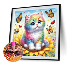 Load image into Gallery viewer, AB Diamond Painting - Full Round - Colored cats (40*40CM)