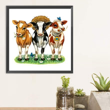 Load image into Gallery viewer, Diamond Painting - Full Round - Cows (30*30CM)