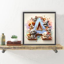 Load image into Gallery viewer, Diamond Painting - Full Round - Puppies letter A (30*30CM)