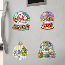 Load image into Gallery viewer, 6Pcs Christmas Diamond Painting Refrigerator Magnets Fridge Magnets Diamond Art