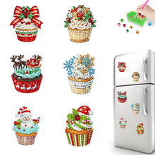 Load image into Gallery viewer, 6Pcs Christmas Diamond Painting Refrigerator Magnets Fridge Magnets Diamond Art