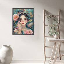 Load image into Gallery viewer, AB Diamond Painting - Full Round - Oriental classical girl and flowers and birds (40*50CM)
