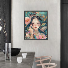 Load image into Gallery viewer, AB Diamond Painting - Full Round - Oriental classical girl and flowers and birds (40*50CM)