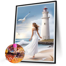 Load image into Gallery viewer, Diamond Painting - Full Square - Lighthouse by the sea (30*40CM)