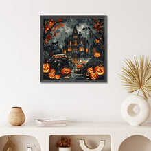 Load image into Gallery viewer, Diamond Painting - Full Round - Halloween pumpkin castle (50*50CM)