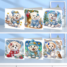 Load image into Gallery viewer, 6Pcs Puppy Diamond Drawing Card Diamond Daily Wish Card for Holiday Party Favors