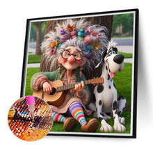 Load image into Gallery viewer, Diamond Painting - Full Round - Grandma playing guitar (40*40CM)