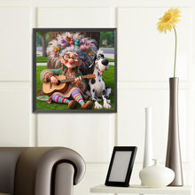 Load image into Gallery viewer, Diamond Painting - Full Round - Grandma playing guitar (40*40CM)