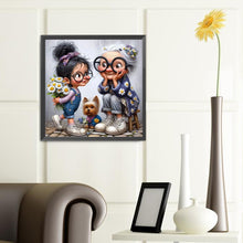 Load image into Gallery viewer, Diamond Painting - Full Round - Girl and grandma preparing surprise (40*40CM)