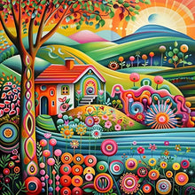 Load image into Gallery viewer, Diamond Painting - Full Round - Landscape house (30*30CM)