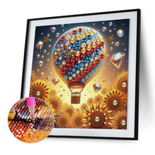 Load image into Gallery viewer, Diamond Painting - Partial Special Shaped - Hot air balloon and sunflower (30*30CM)