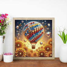 Load image into Gallery viewer, Diamond Painting - Partial Special Shaped - Hot air balloon and sunflower (30*30CM)