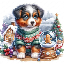 Load image into Gallery viewer, Diamond Painting - Full Round - Christmas snow dog (40*40CM)