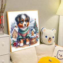 Load image into Gallery viewer, Diamond Painting - Full Round - Christmas snow dog (40*40CM)