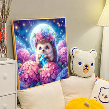 Load image into Gallery viewer, Diamond Painting - Full Round - Hedgehog with hydrangea (40*40CM)