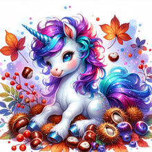 Load image into Gallery viewer, Diamond Painting - Full Round - Maple leaf chestnut unicorn (40*40CM)