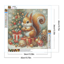Load image into Gallery viewer, Diamond Painting - Full Round - Christmas squirrel (40*40CM)