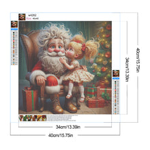 Load image into Gallery viewer, Diamond Painting - Full Round - Santa Claus and girl (40*40CM)