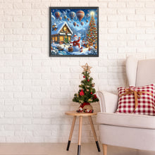 Load image into Gallery viewer, Diamond Painting - Full Round - Christmas atmosphere in winter cottage (50*50CM)