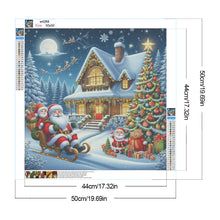 Load image into Gallery viewer, Diamond Painting - Full Round - Christmas atmosphere in winter cottage (50*50CM)