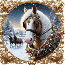 Load image into Gallery viewer, Diamond Painting - Full Round - Christmas horse (40*40CM)