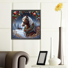 Load image into Gallery viewer, Diamond Painting - Full Round - Christmas horse (40*40CM)