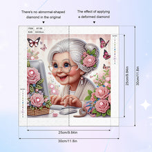 Load image into Gallery viewer, Diamond Painting - Partial Special Shaped - Cute grandma (30*30CM)