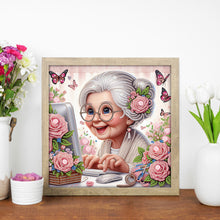 Load image into Gallery viewer, Diamond Painting - Partial Special Shaped - Cute grandma (30*30CM)