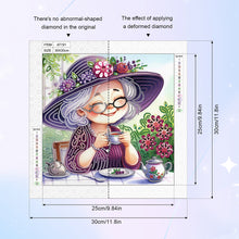 Load image into Gallery viewer, Diamond Painting - Partial Special Shaped - Cute grandma (30*30CM)