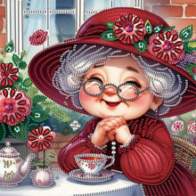 Load image into Gallery viewer, Diamond Painting - Partial Special Shaped - Cute grandma (30*30CM)