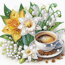 Load image into Gallery viewer, Diamond Painting - Partial Special Shaped - Good time and leisurely coffee break (30*30CM)