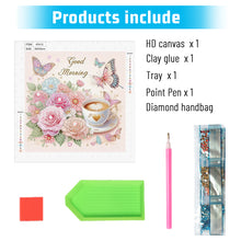 Load image into Gallery viewer, Diamond Painting - Partial Special Shaped - Good time and leisurely coffee break (30*30CM)
