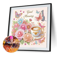 Load image into Gallery viewer, Diamond Painting - Partial Special Shaped - Good time and leisurely coffee break (30*30CM)