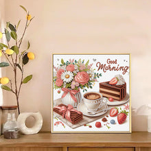 Load image into Gallery viewer, Diamond Painting - Partial Special Shaped - Good time and leisurely coffee break (30*30CM)