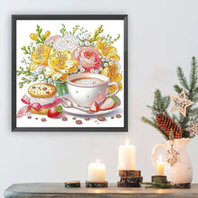 Load image into Gallery viewer, Diamond Painting - Partial Special Shaped - Good time and leisurely coffee break (30*30CM)