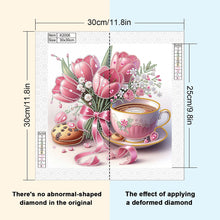Load image into Gallery viewer, Diamond Painting - Partial Special Shaped - Good time and leisurely coffee break (30*30CM)